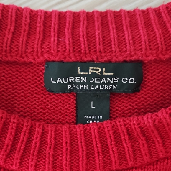 Ralph Lauren Red Crewneck Sweater - Picture 2 of 3